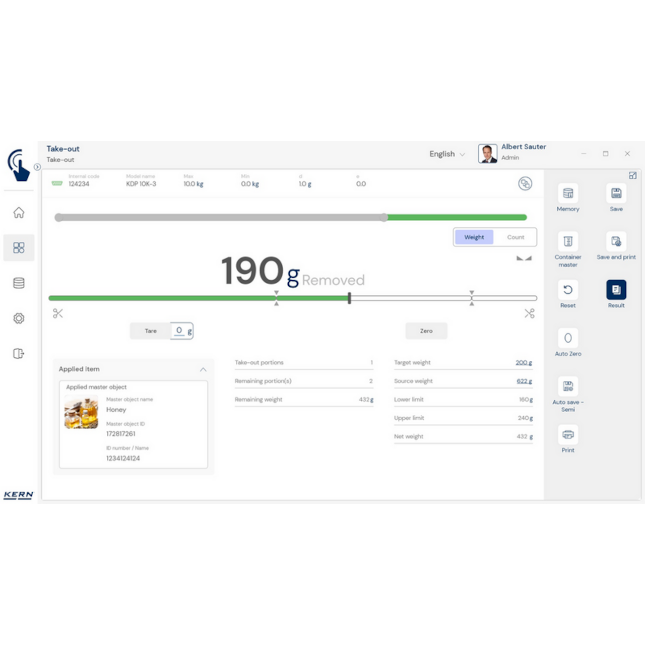 Software EasyTouch SET-08 Take-out