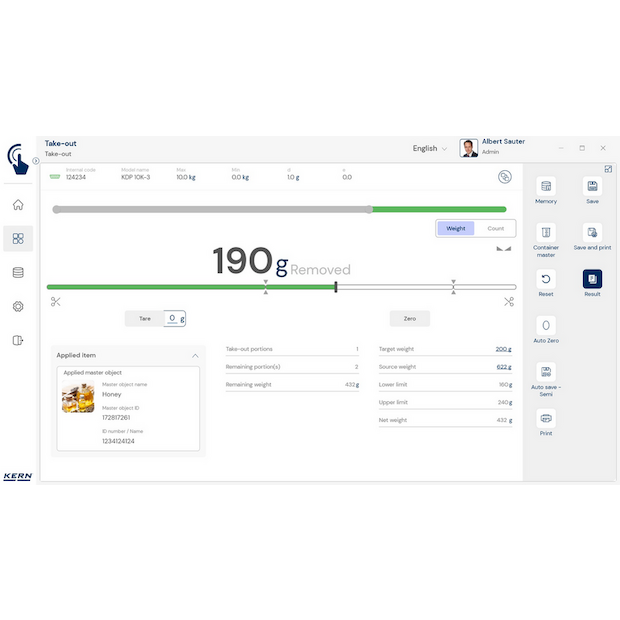 Software EasyTouch SET-08 Take-out