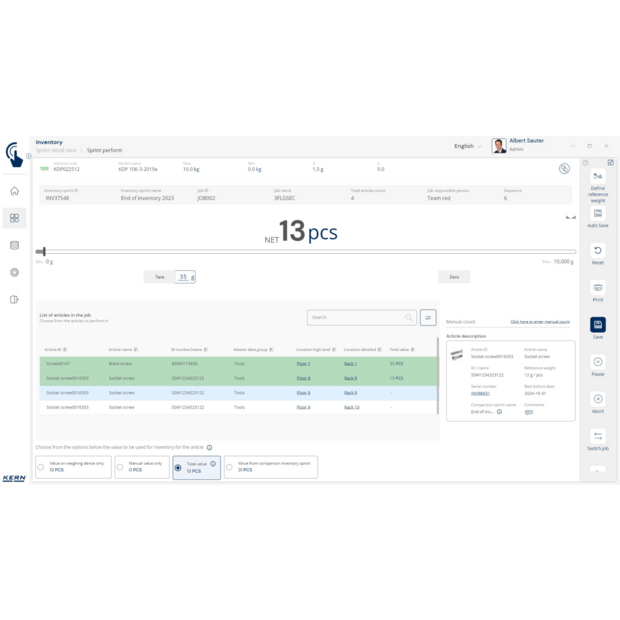 Inventurwaage KERN CKE 3600-2-Inventory