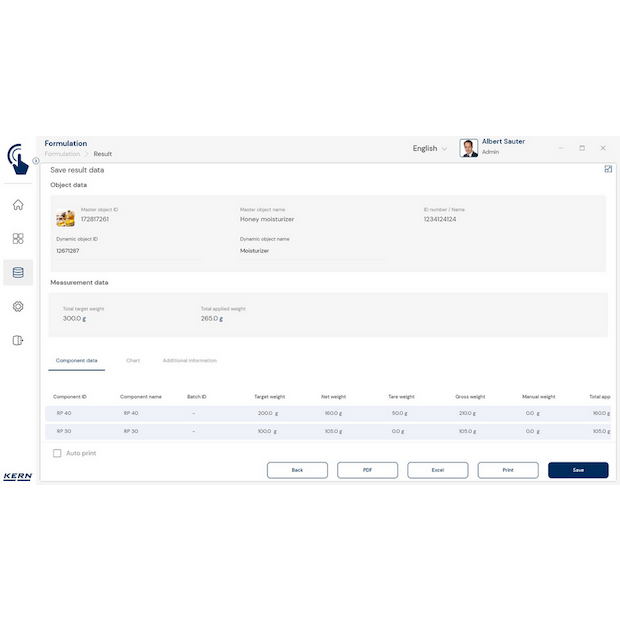 Software EasyTouch SET-21 Formulation