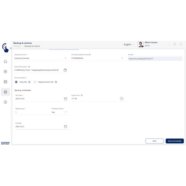 Software EasyTouch SET-46 Backup Scheduler