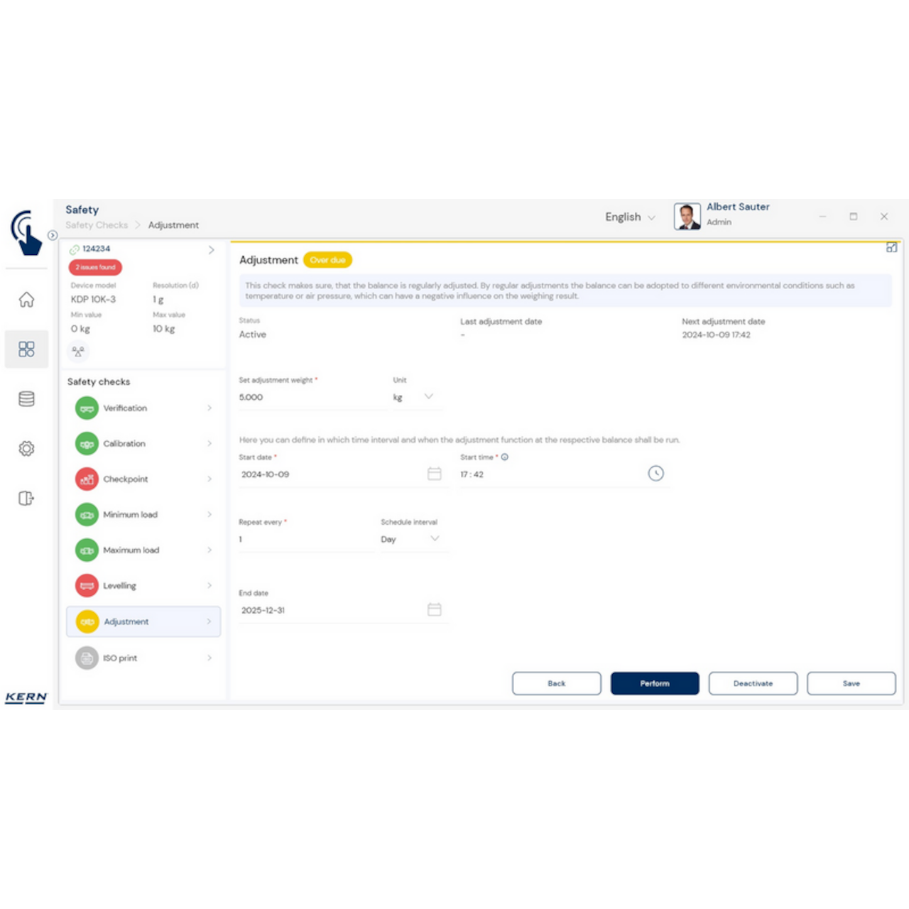 Software EasyTouch SET-11 Safety