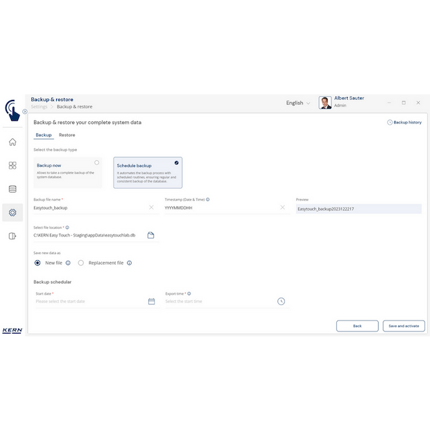 Software EasyTouch SET-46 Backup Scheduler