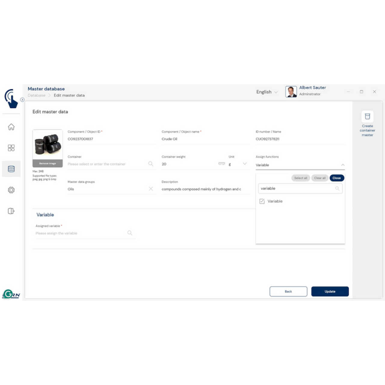 Software EasyTouch SET-07 Variable