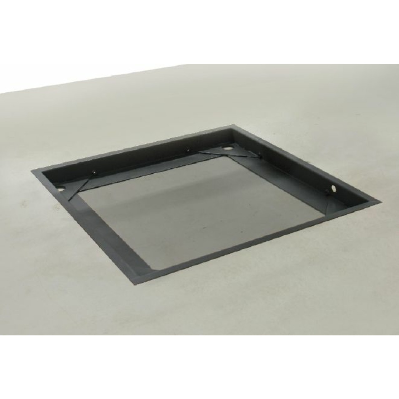 Stabiler Grubenrahmen zum Einbau der Wägebrücke für barrierefreies Auffahren, B×T×H 1585x1585x86 mm, für Modelle mit Wägeplattengröße 1500×1500×80 mm, nicht nachrüstbar