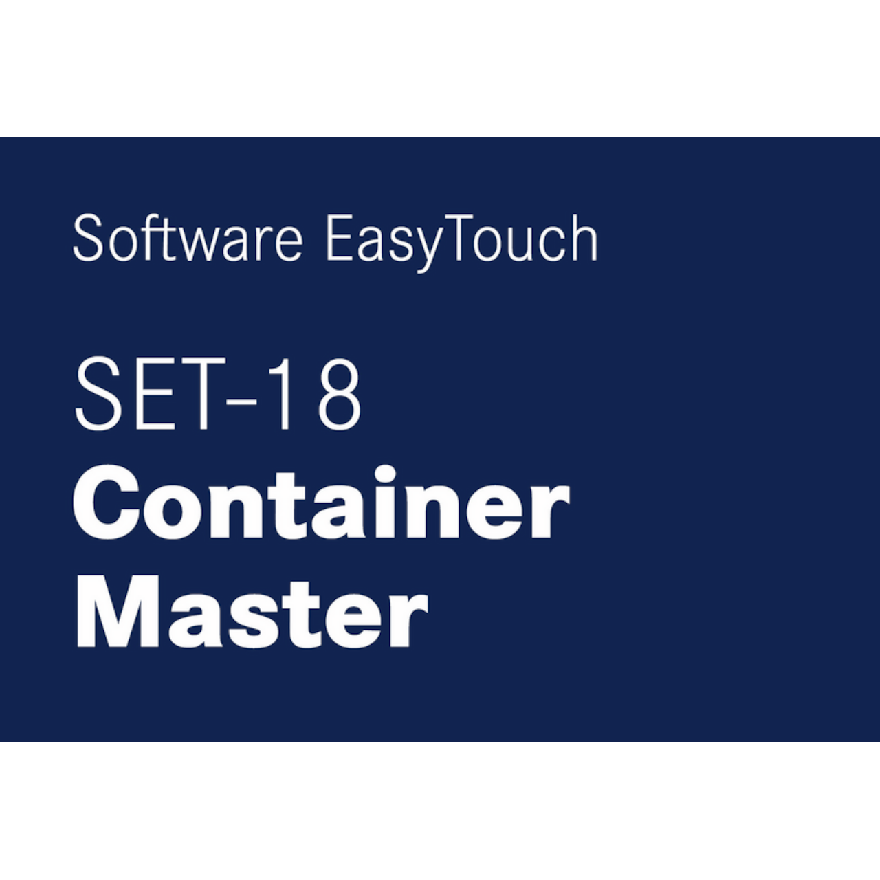 Software EasyTouch SET-18 Container Master