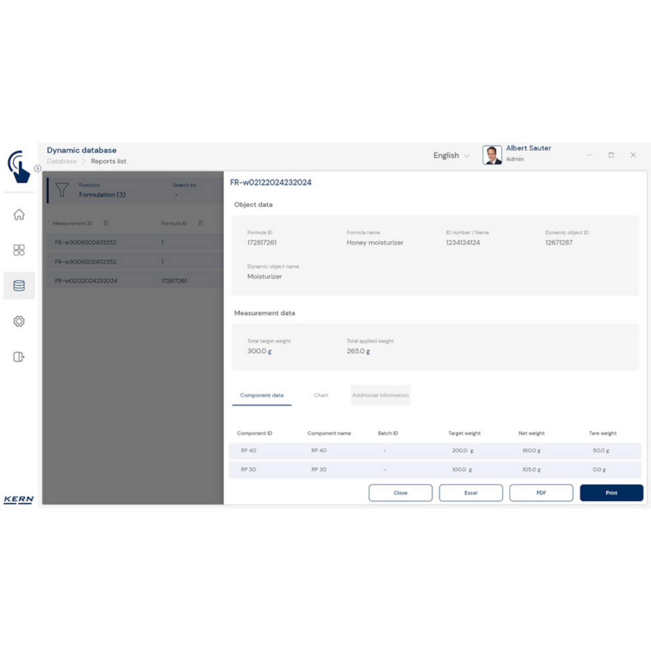 Software EasyTouch SET-21 Formulation