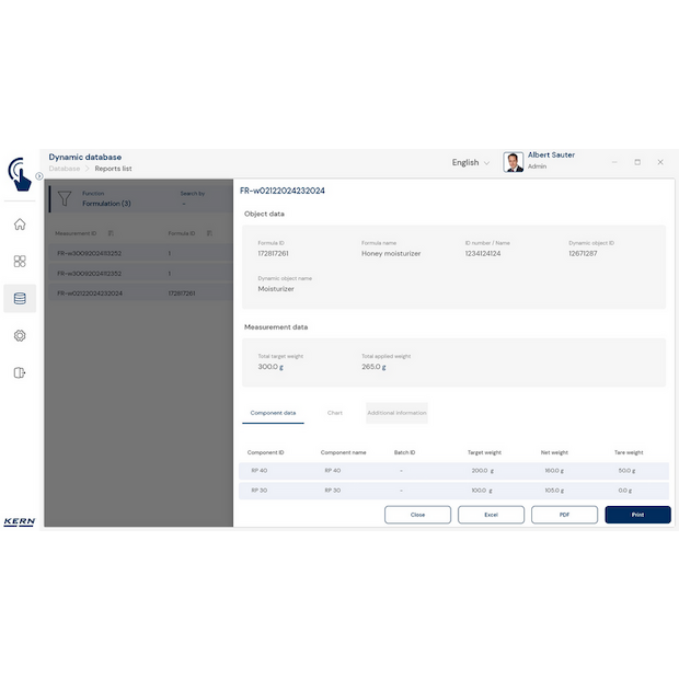 Software EasyTouch SET-21 Formulation