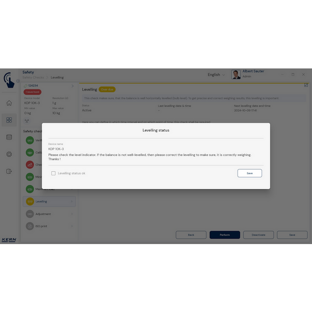 Software EasyTouch SET-11 Safety