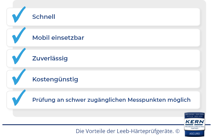 Die Vorteile der Leeb-H&auml;rtepr&uuml;fger&auml;te.