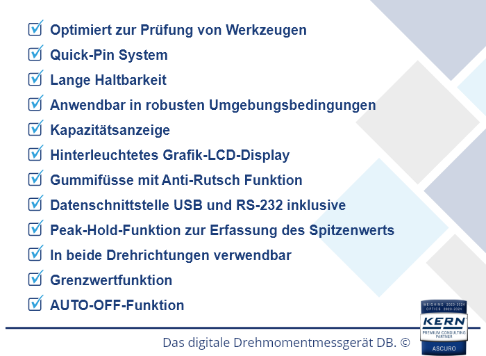 Das digitale Drehmomentmessger&auml;t.