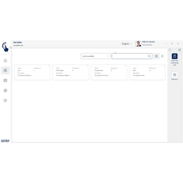 Software EasyTouch SET-07 Variable