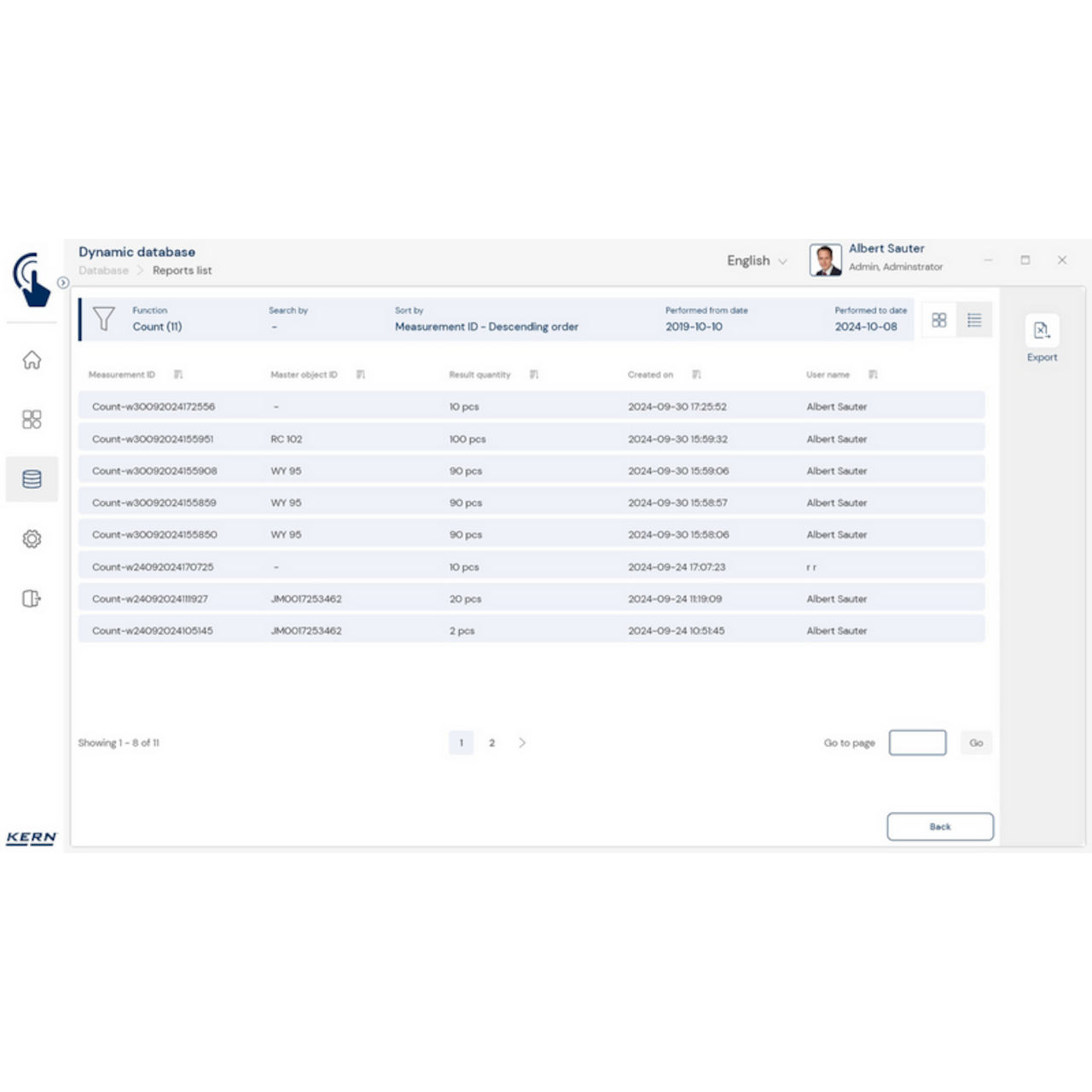 Software EasyTouch SET-32 Count