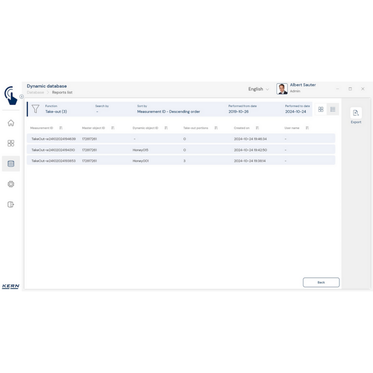 Software EasyTouch SET-08 Take-out