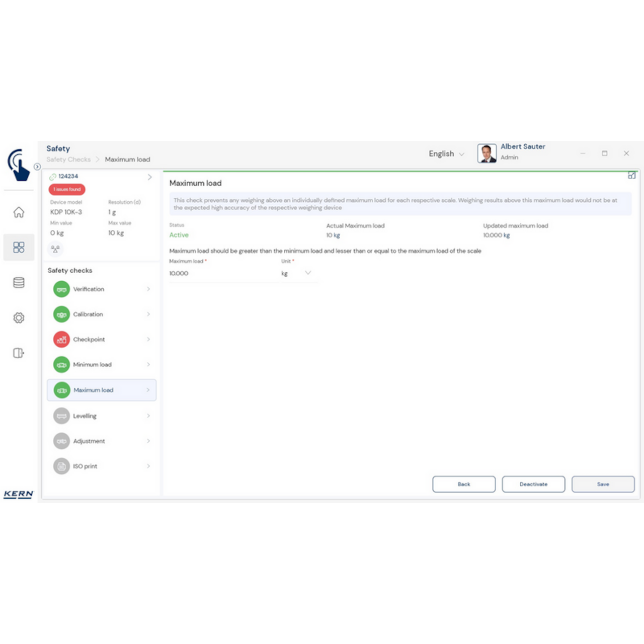 Software EasyTouch SET-11 Safety